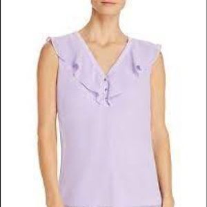 Calvin Klein Sleeveless Chiffon Blouse - Lavender Size OX